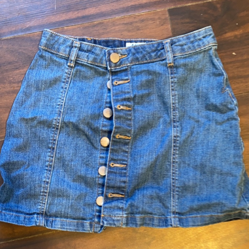 Jean button up skirt